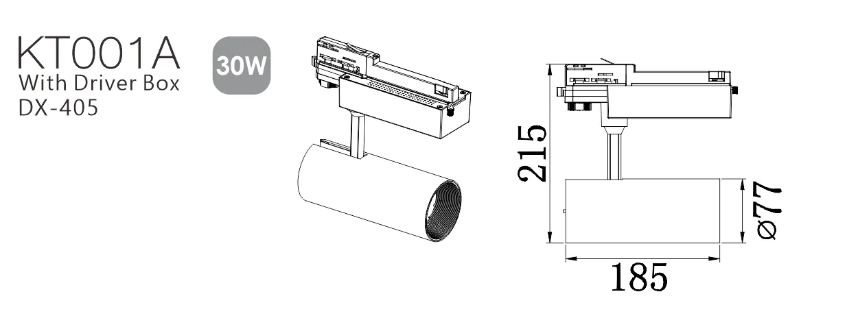 KT001 CNC Track Lighting Housing