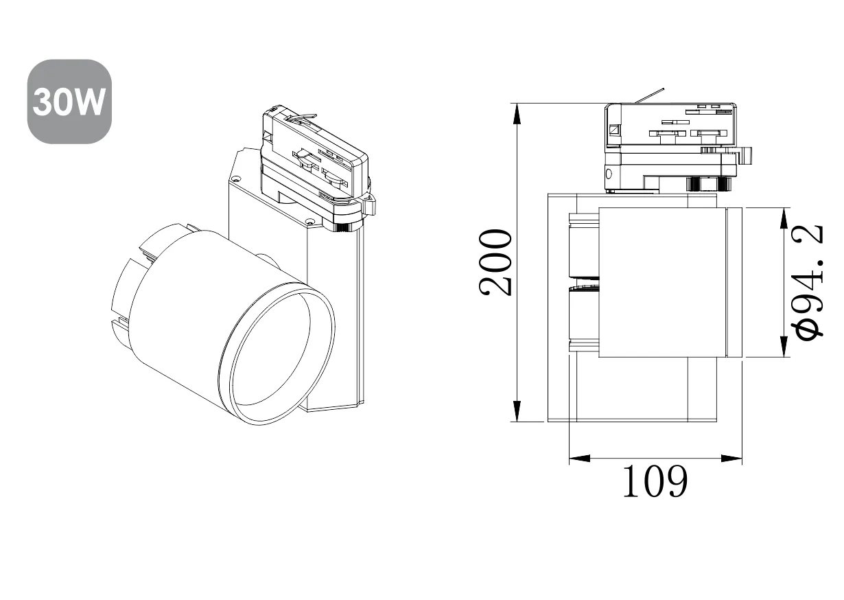 KT003 CNC 轨道灯外壳 图 4