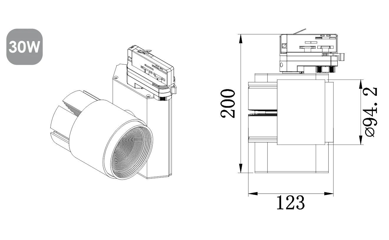 KT003 CNC 轨道灯外壳 图 8