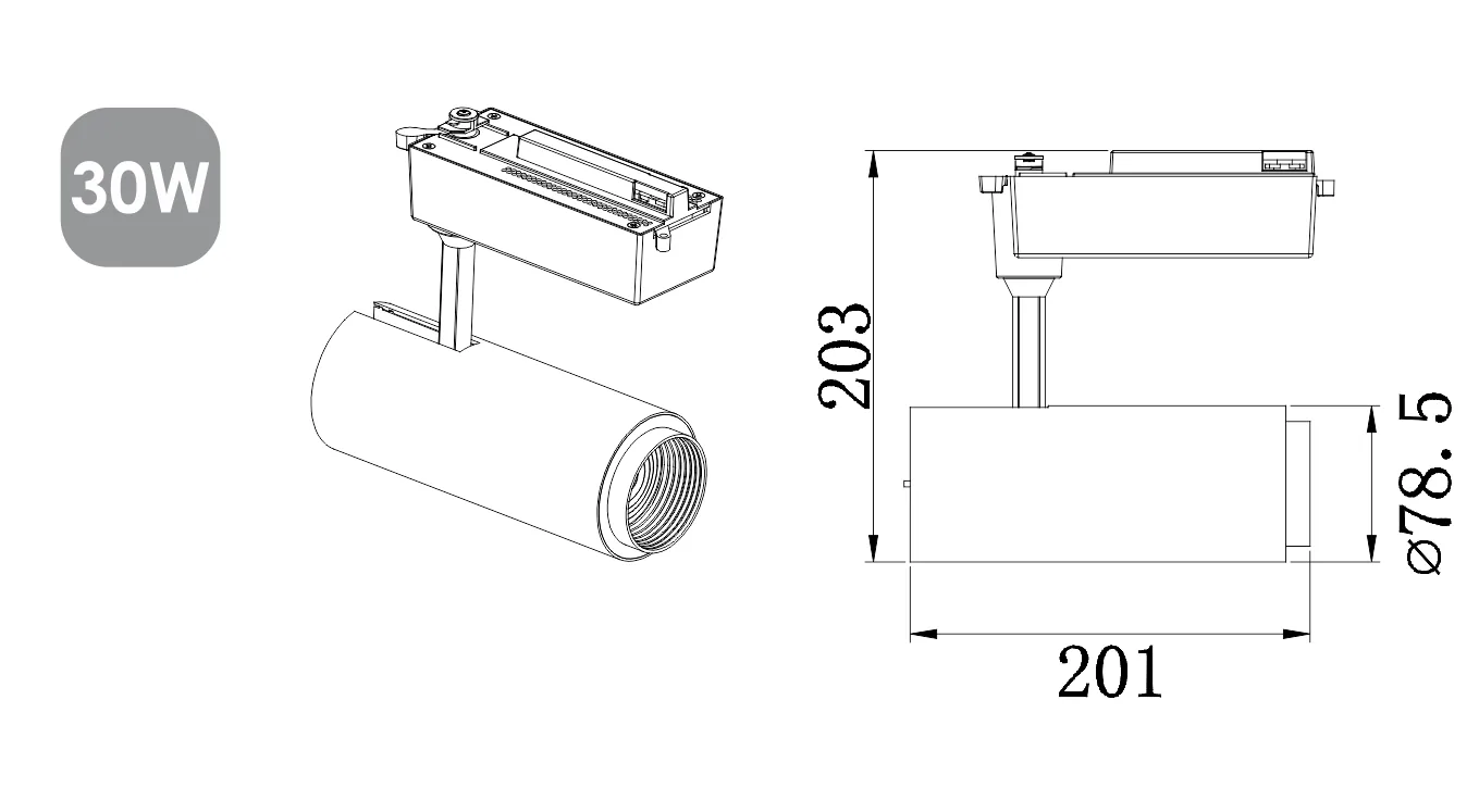 KT004 CNC 轨道灯外壳 图 4